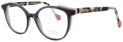 Face À Face Face A Face Shift 1 Acetate Eyeglasses 49-18-140 In Black
