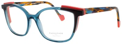 Face À Face Face A Face Shift 2 Acetate Eyeglasses 53-17-140 In 4307 - Transparent Oil Blue / Demo