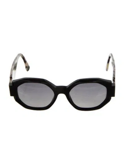Pre-owned Face À Face Square Tinted Sunglasses In Black
