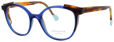 Face À Face Face A Face Women's Acetate Eyeglasses 49 In Blue