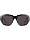 Face Hide Broken Cosmo Black Glasses  In Black