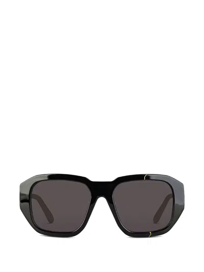 Face Hide Broken Cosmo Oversized-frame Sunglasses In Black