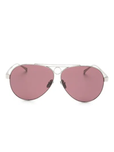 Face Hide Hunter Pilot Sunglasses In Silver