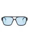 Face Hide Pilot-frame Sunglasses In Black