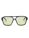 Face Hide Pilot-frame Sunglasses In Black