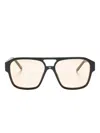 Face Hide Pilot-frame Sunglasses In Black