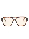 Face Hide Tortoiseshell-pattern Sunglasses In Pink
