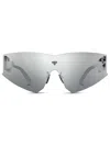 Face Hide Vertigo Glasses In Acetate With A Futuristic Shape  In Gray
