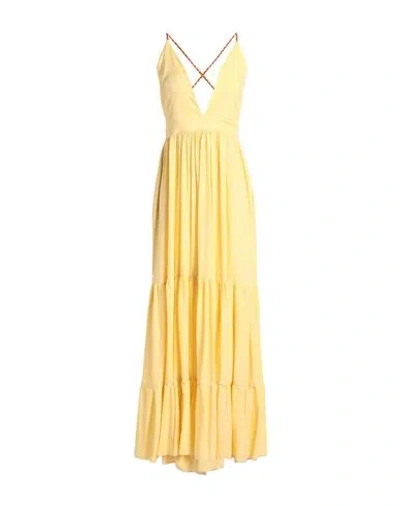 Face To Face Style Woman Maxi Dress Yellow Size 6 Viscose