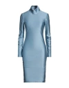 Face To Face Style Woman Midi Dress Light Blue Size 6 Polyamide, Elastane