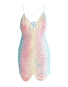 Face To Face Style Woman Mini Dress Azure Size 8 Recycled Pes