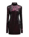 Face To Face Style Woman Mini Dress Fuchsia Size 10 Pes, Elastane In Burgundy