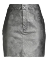 Face To Face Style Woman Mini Skirt Grey Size 8 Viscose, Polyurethane In Gray