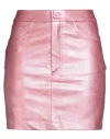 Face To Face Style Woman Mini Skirt Pink Size 6 Viscose, Polyurethane In Pink