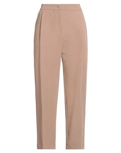 Face To Face Style Woman Pants Camel Size 8 Pes - Polyethersulfone, Rayon, Elastane