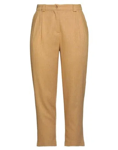 Face To Face Style Woman Pants Marigold Size 8 Viscose, Wool, Pes In Yellow