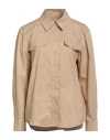Face To Face Style Woman Shirt Beige Size 6 Cotton, Polyester In Beige