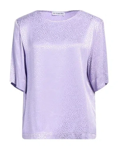 Face To Face Style Woman Top Light Purple Size 10 Viscose