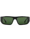 Facehide Face.hide Black Broken Vision Glasses In Green