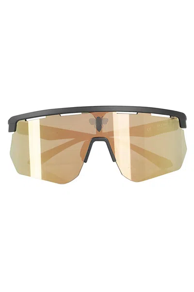 Facehide Face.hide Bold Oversized Gold Acetate Sunglasses In Black