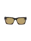 Facehide Numero Tortoiseshell-effect Rectangle-frame Sunglasses In Black
