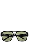 Facehide Double Bridge Glasses - Black Temple In Black