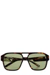 Facehide Havana Double Bridge Glasses - Havana Temple In Brown