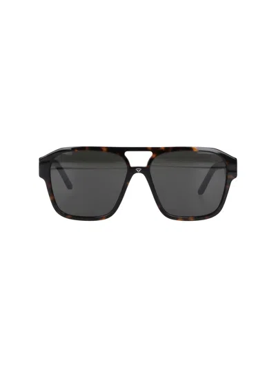 Facehide Men's Square Aviator Sunglasses In Brown