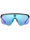 Facehide Raider Mask-style Glasses In Nero E Celeste