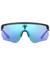 Facehide Raider Mask-style Glasses In Nero E Celeste