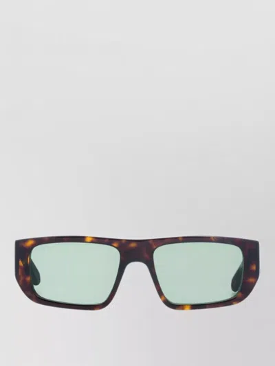 Facehide Rectangular Sunglasses Lenses Tortoiseshell Frame Design