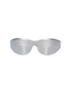 Facehide Shield Sunglasses In Silver
