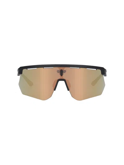Facehide Sport Shield Sunglasses In Gold