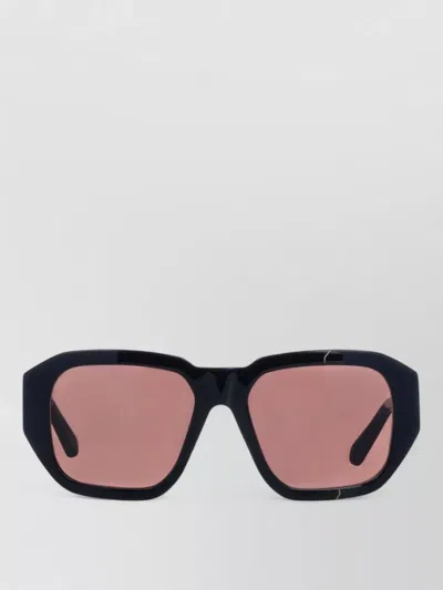 Facehide Sunglasses Colored Lenses Dark Rectangular Frame