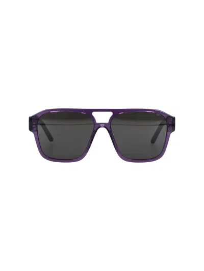 Facehide Sunglasses "doppioponte" In Purple