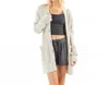 Faceplant Dreams Bamboo Plush Button-up Cardigan In Fog Marled In Multi