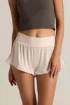 Faceplant Dreams Bamboo Ruffle Shorts In Pink In Multi