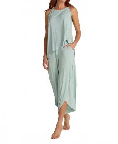 Faceplant Dreams Bamboo Tulip Pant In Aqua In Blue