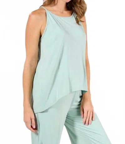 Faceplant Dreams Bamboo Tulip Tank In Aqua In Blue