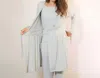 Faceplant Dreams Bamboo Wrap Robe In Fog