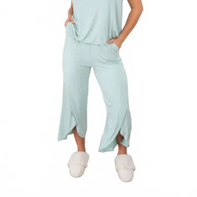 Faceplant Dreams Faceplant Bamboo Tulip Pant In Aqua In Blue