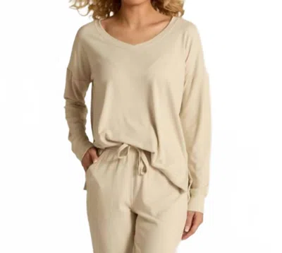 Faceplant Dreams Soft Collection Pullover In Oatmeal In White