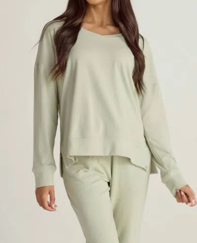 Faceplant Dreams Women's Soft Collection Pullover Top In Sage In Green