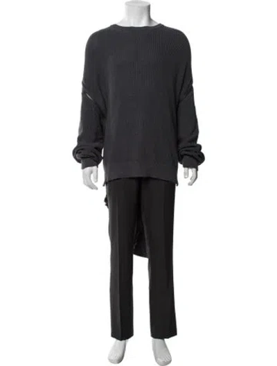 Pre-owned Facetasm Crew Neck Long Sleeve Pullover In Grey