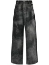 Facetasm Galaxy-print Wide-leg Jeans In Black