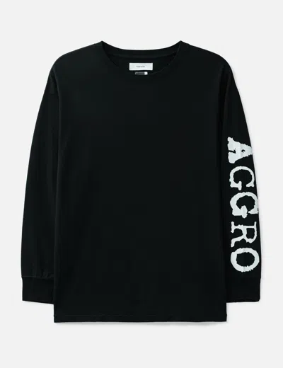 Facetasm Graphic Long Sleeve T-shirt In Black