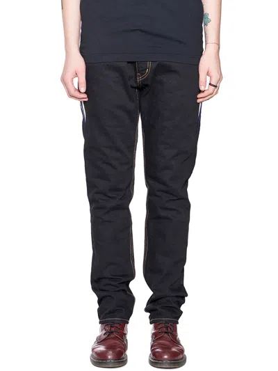 Facetasm Jeans With Fabric Insert In Black