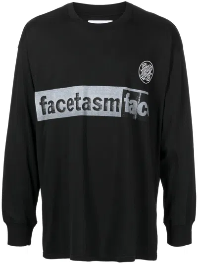 Facetasm Logo-print Crew-neck T-shirt In Black