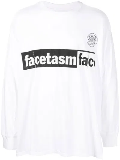 Facetasm Logo-print Crew-neck T-shirt In White