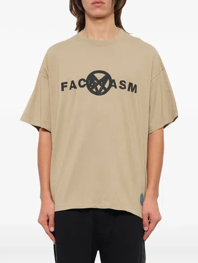 Facetasm Logo-print T-shirt In Neutral